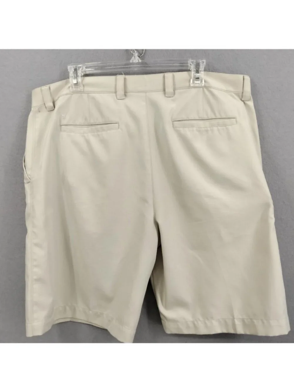 Callaway Men 38 Shorts Khaki Beige Cargo Ball Pocket Tech Dry Performance Golf